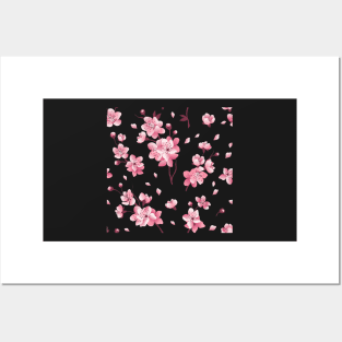 Blossom sakura pattern Posters and Art